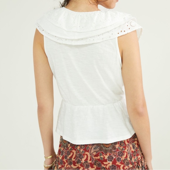 Jodi Ruffled Eyelet Crop Top - Picture 3 of 8